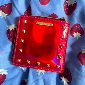 RARE Rebecca Minkoff Wallet Pouch Metallic Pink Patent Leather